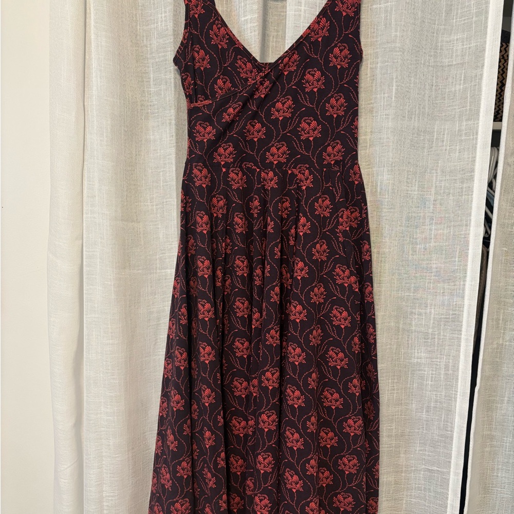 Floral Sleeveless Dress - Purple and Pink